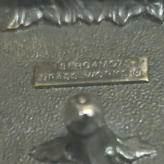 VINTAGE 1980 BERGAMOT BRASS WORKS USA OLYMPICS BELT BUCKLE GREAT PATINA