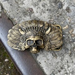 Mens Belt Buckle « APACH » Solid Handmade Brass Buckle Vintage Viking Brass Buckle
