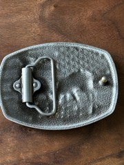 Silver Deer Belt Buckle Western Cowboy Native American Motorcyclist