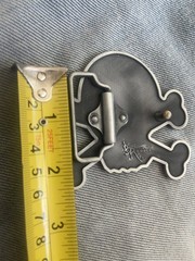 Belt buckle Pink Punk Rock Tattoo Skull Metal Fashion Belt Buckle