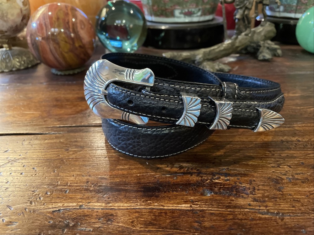Alexander Kalifano James Reid Style Sterling Silver Belt Buckle 34-37-1.25-75🦬✅