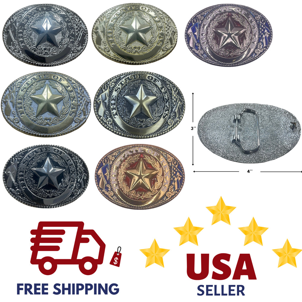 WESTERN RODEO TEXAS COWBOY LONE STAR BELT BUCKLE FLAG FASHION Hebillas Vaqueras