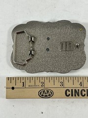 Vintage Belt Buckle Western Cowboy Texas Steer Star A212 Classico Italia