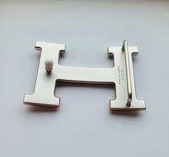 38mm H Silver Brushed Constance Belt Buckle