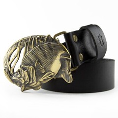 Bass Fishing belt buckle, Angler gift trophy bass fish, Fisherman gift buckle