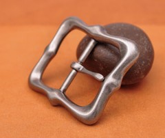 Solid Antique Silver Center Bar Pin Belt Buckle Fits 40mm DIY Leathercraft Belts