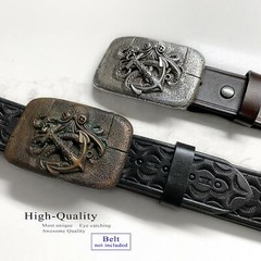 Antique Engraved Octopus Boat Anchor Belt Buckle fits 1-1/2&Prime; (38mm) Belt Strap