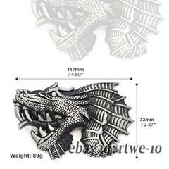 Vintage Men Belt Buckle Western Cowboy Alloy Rock Style Fashion Flying Dragon