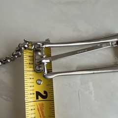 Vintage Gianfranco FERRE STUDIO Silver Belt Buckle Chain Keeper Made in Italy