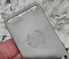 GRIP6 BELT BUCKLE – FLAT GUNMETAL SILVER – 1.5 INCH WIDE – USED