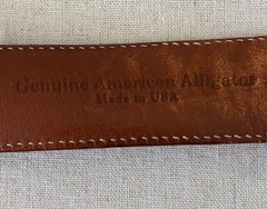 Vintage Pat Areias Sterling Silver Buckle and American Alligator Belt Size 29