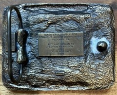 1996 Vintage Bronze Plated Western Classic Trail Shoot Belt Buckle