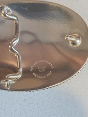 Montana Silversmiths Silver Plated Floral Oval Initial D Western Belt Buckle