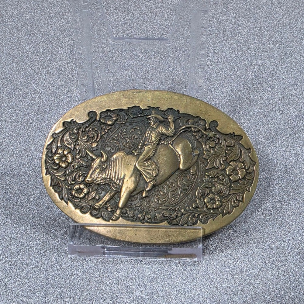 Award Design Medals Belt Buckle Brass Excellent Bull Rider Western
