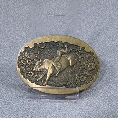 Award Design Medals Belt Buckle Brass Excellent Bull Rider Western