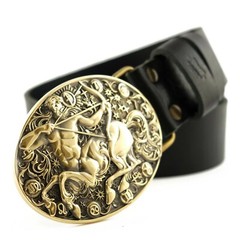 Sagittarius belt buckle, Horoscope Astrological Zodiac Sign brass belt buckle