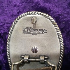 OVAL NOCONA RELIGIOUS CROSS CRYSTALS BELT & ETCHED BUCKLE 39&Prime; NICE!