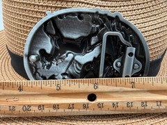 Antiqued Silver Retro Running Horse Western Belt Buckle