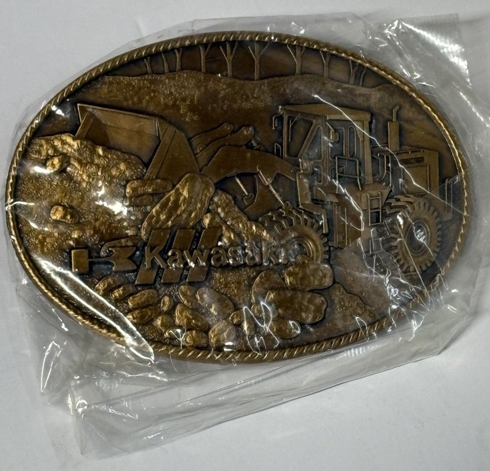 KAWASAKI WHEEL LOADER Belt Buckle – New in Original Package