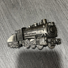Silver Tone Metal Steam Locomotive Train Interchangeable Belt Buckle 1.5in