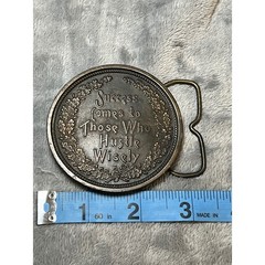 Vintage Bergamot B-84 Success Comes To Those Who Hustle Wisely Belt Buckle