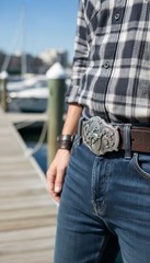 Men Silver Metal Rodeo Horse Belt Buckle Western Fashion Cowboys Casual Day Wear