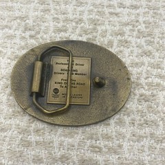 Vintage Union 76 King Of The Road Truckstop Club Lion Belt Buckle Brass