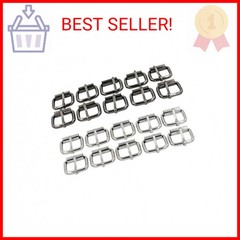 DGOL 20pcs 1 inch Strong Belt Pin Buckle Strap Webbing Roller Buckles (Silver+Gu