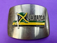 Jamaican Country Flag Jamaica Rasta Rastafarian Patriotic Belt Buckle