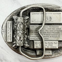 Vintage 1984 Vette Set 1956 Corvette Collectors Belt Buckle Made USA