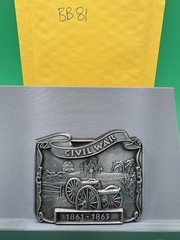 Civil War 1861-1865 Pewter Metal Belt Buckle Century Made in Canada, Used