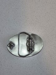 Silver Oval black widow Spider Belt Buckle Metal