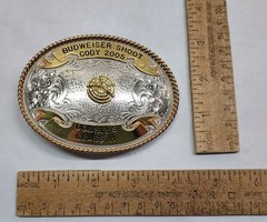 2005 – CODY – BUDWEISER SHOOT – DOUBLES CLASS B – BELT BUCKLE – listing # 9563
