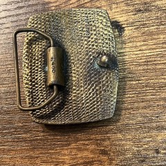 Vintage Firefighter Profile Brass Tone Belt Buckle 3D Relief First Responder B20