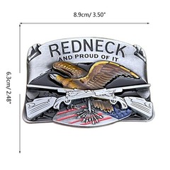 Creatively Relief Guns&Eagle Pattern Buckle Belt DIY Components