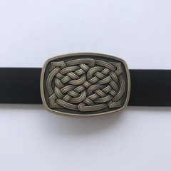 Antique Bronze Plated Cross Celtic Knot Rectangle Belt Buckle also Stock in US