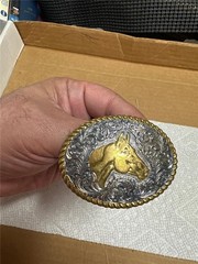 Vintage Crumrine Horsehead Belt Buckle
