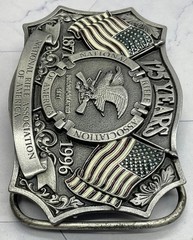 1996 NRA National Rifle Association Of America 125 Years Belt Buckle USA