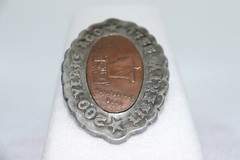 1970&rsquo;s Belt Buckle Oval Mixed Metal 200 Years Ago Liberty Bell