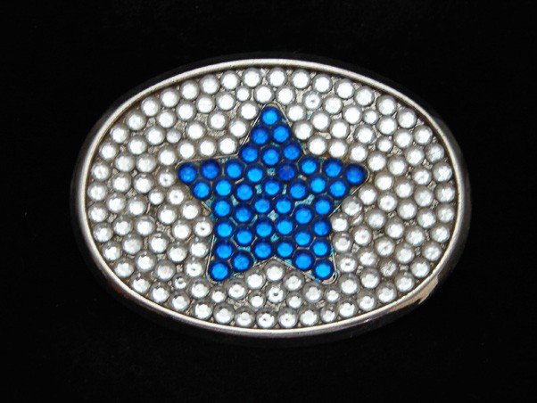 PA07152 REALLY NICE **CRYSTAL STAR DESIGN** ART FASHION DESIGN BELT BUCKLE