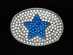 PA07152 REALLY NICE **CRYSTAL STAR DESIGN** ART FASHION DESIGN BELT BUCKLE