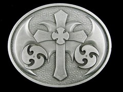 SF01123 *NOS* REALLY COOL **CELTIC CROSS** PEWTER ART FASHION BELT BUCKLE