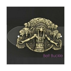 Inuit Chief Belt Buckle Antique Silver Vintage Tribal Ethnic Metal