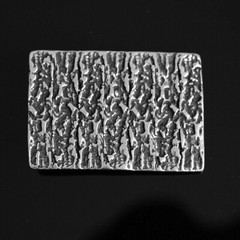 Textured Rectangular Belt Buckle in Antique Silver with Distinctive Finish