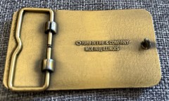 vintage 1989 JOHN DEERE DAY belt buckle tractor brass Employee Moline Illinois