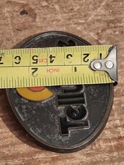 Telluride Ski Resort Belt Buckle 1970s Brass Mountain Enamel Sun