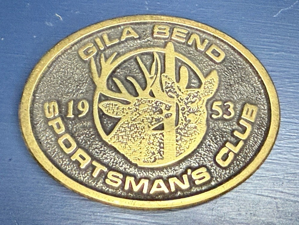 Gila Bend Sportsman’s Club Belt Buckle 1987 Art Collectibles 1953