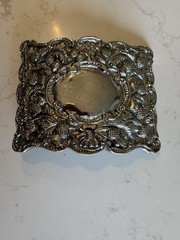 Silver Thistle Belt Buckle, 3” X 3.75”