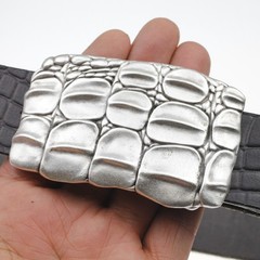 Croc belt buckle buckle reptile crocodile ornament silver for removable belt