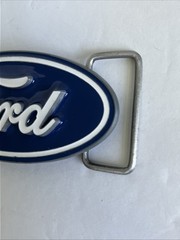 Ford Blue White Oval Metal Belt Buckle Cars Theme for Men Siskiyou F90